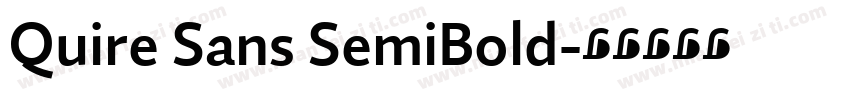 Quire Sans SemiBold字体转换